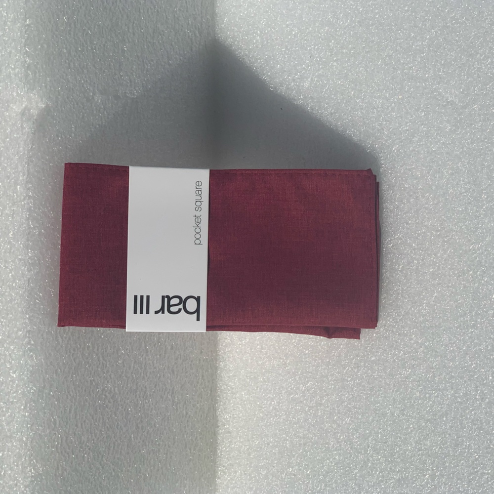🆕 Bar III Rich Burgundy Pocket Square